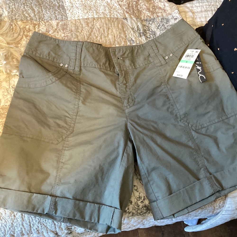 Inc Army Green Shorts